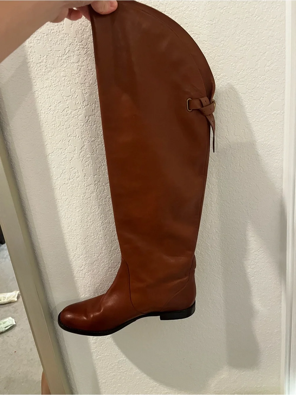 COACH Cheyenne Whisky Leather over the knee boots 9.5